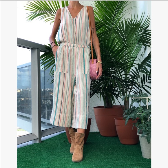 Anthropologie Pants - Splendid x Anthropo multi linen cropped jumpsuit